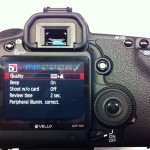 Canon 5D Mark II menu